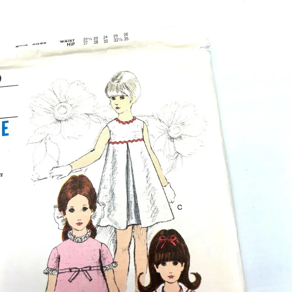 Vogue Vintage 1960's‎ Pattern #6800 Childs One Piece Dress Size 12